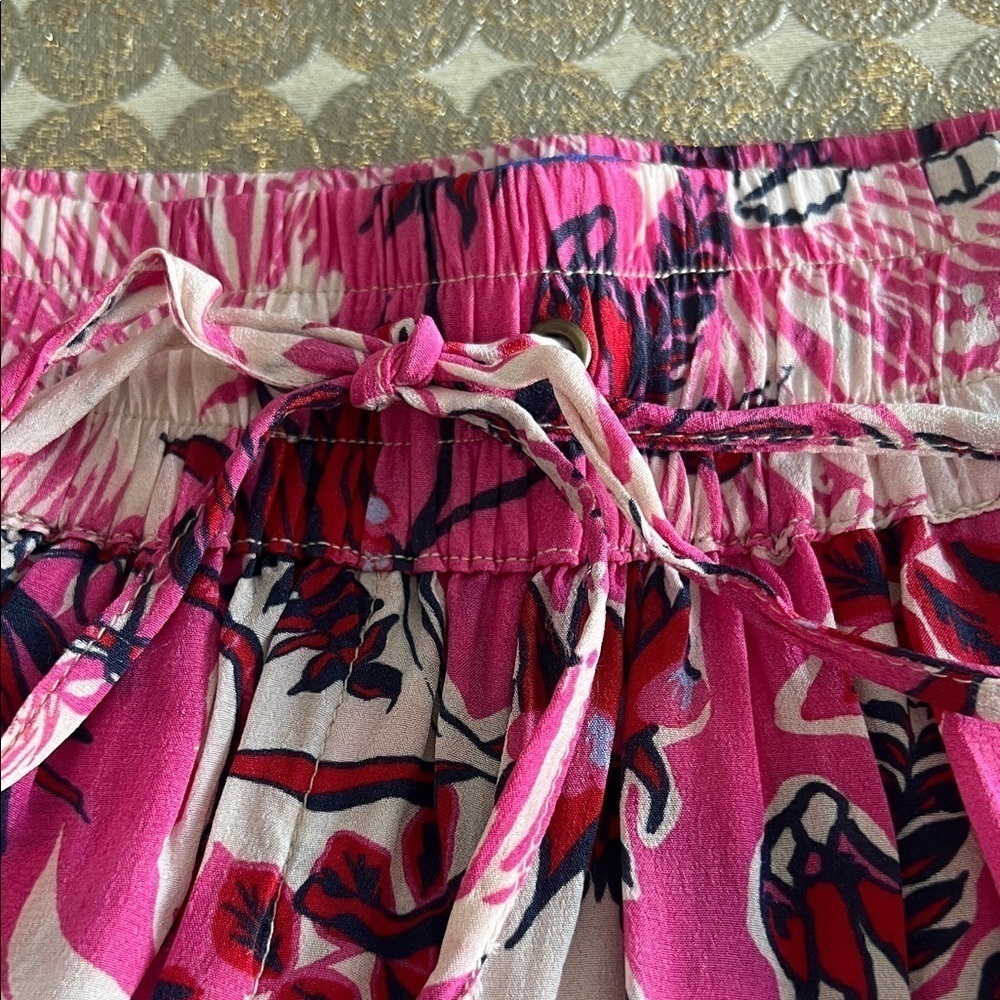 CHUFY Pink Floral High Waist Women's Shorts Size XS - Picture 4 of 8
